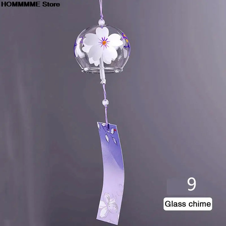 Cloche à vent en verre Hanabira | Style japonais | Son clair & pendentif décoratif | Fait à la main