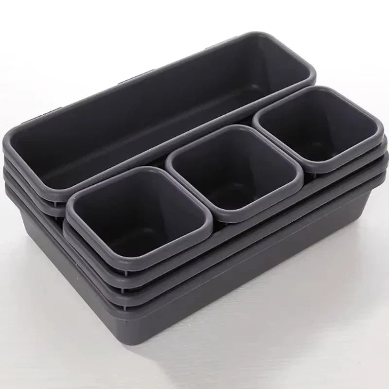Ensemble d'organisateurs de tiroirs Flexorra | 8 pièces | Compartiments réglables | Pour la salle de bain, la cuisine et les bijoux