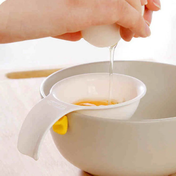 Claregg Séparateur de blanc d'œuf avec support en silicone | Alimentaire et sans BPA | Pour séparer rapidement et proprement le jaune et le blanc d'œuf | Blanc