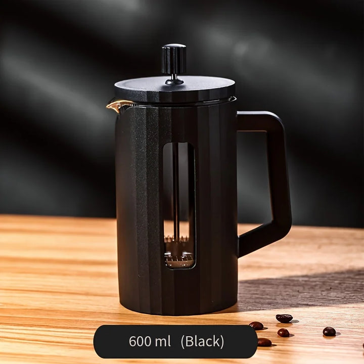 BrewVista | Presse Française à Café | 600 ml | Verre Borosilicate & Filtre en Acier Inoxydable | Pour la Maison & en Plein Air