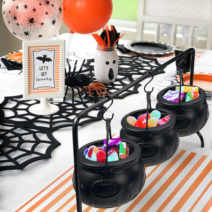 CauldronCharm | Ensemble de bols Halloween Hexenkessel (3 pièces) avec support | Décorations & Vaisselle