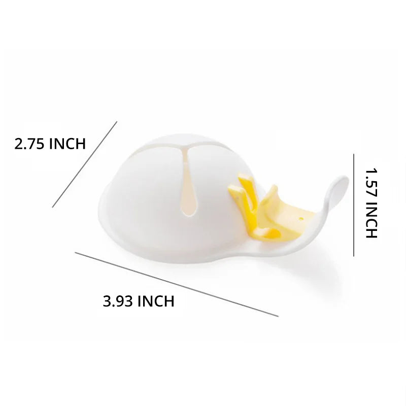 Claregg Séparateur de blanc d'œuf avec support en silicone | Alimentaire et sans BPA | Pour séparer rapidement et proprement le jaune et le blanc d'œuf | Blanc
