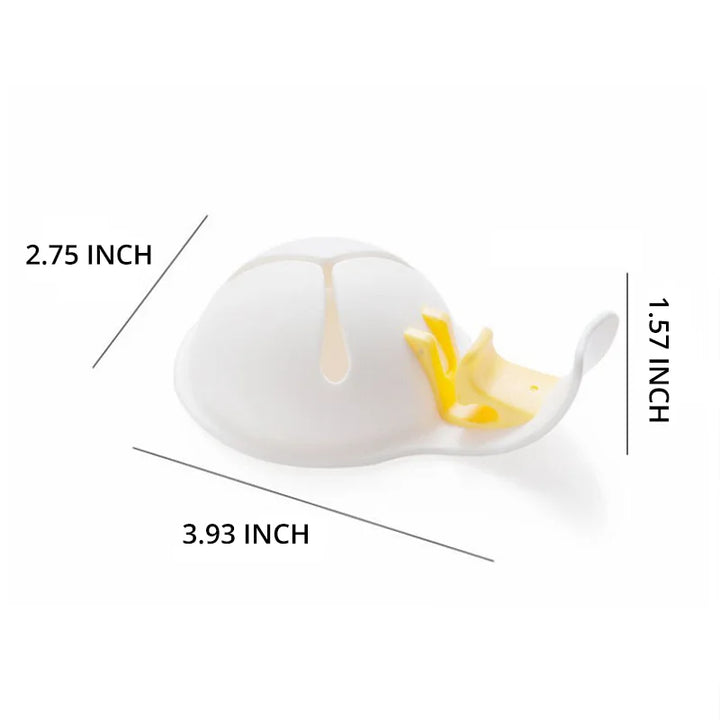 Claregg Séparateur de blanc d'œuf avec support en silicone | Alimentaire et sans BPA | Pour séparer rapidement et proprement le jaune et le blanc d'œuf | Blanc