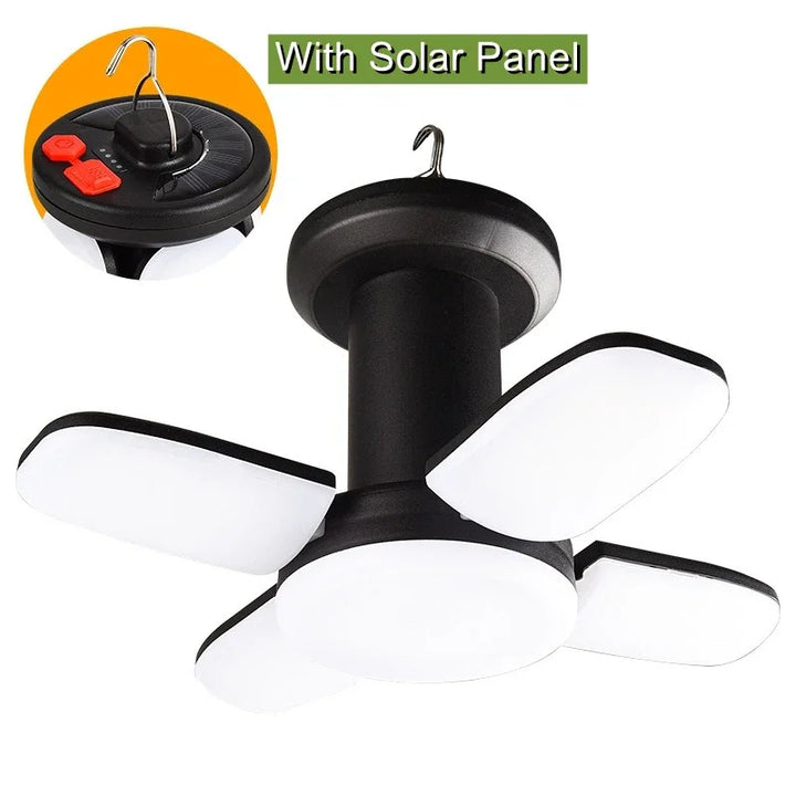 LUMALITE Lampe de Camping Solaire | Chargement USB & Solaire | 6 Modes de Lumière | Pliable & Powerbank – 1000 Lumens