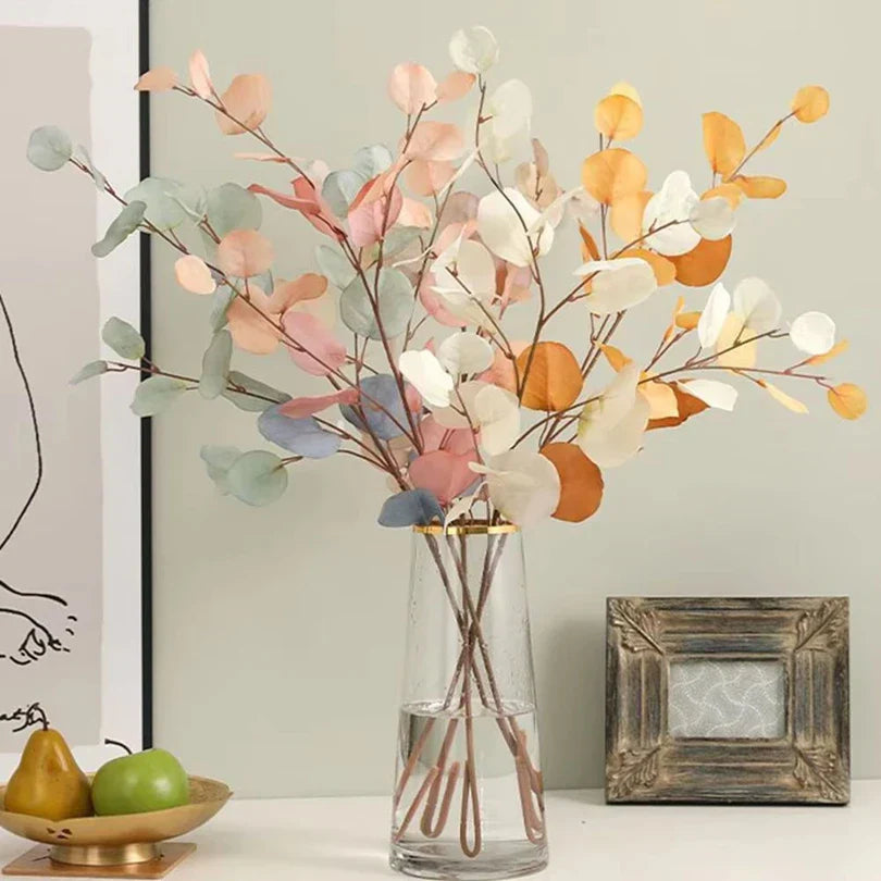 Eukalia | Branches d'eucalyptus artificielles | 87 cm de longueur | Décoration de haute qualité pour la maison et les événements