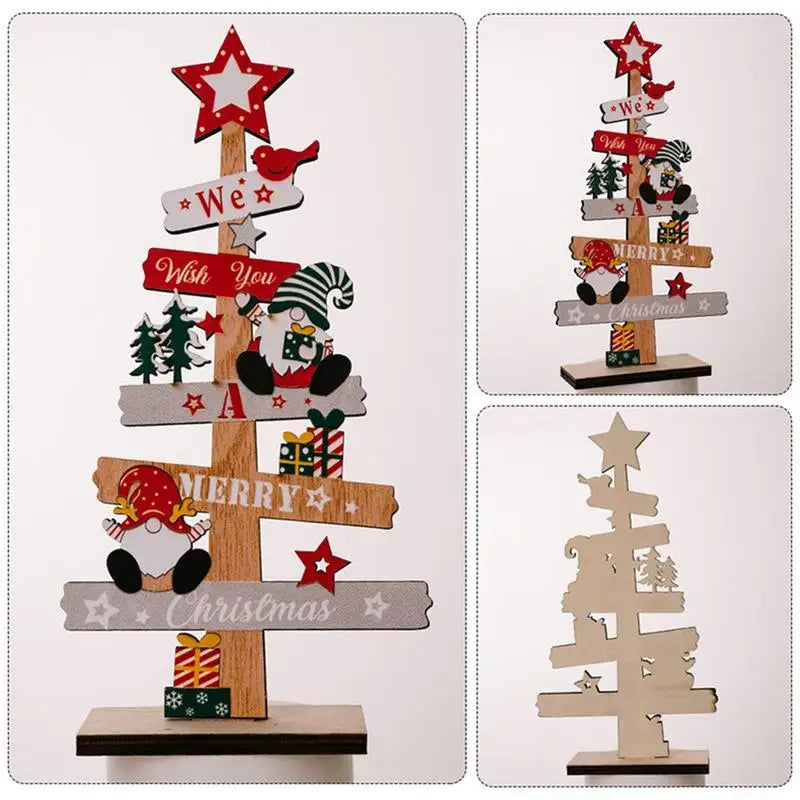 Décoration en bois MerryPine | Mini sapin de Noël avec le Père Noël | DIY déco de table & panneau | Décoration de Noël 2025