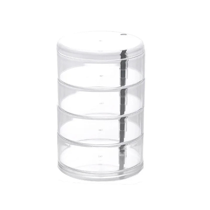 Rangement à bijoux 360° rotatif | Étanche et résistant à la poussière | Boîte à cosmétiques à 5 niveaux | GlanzDreh Transparent
