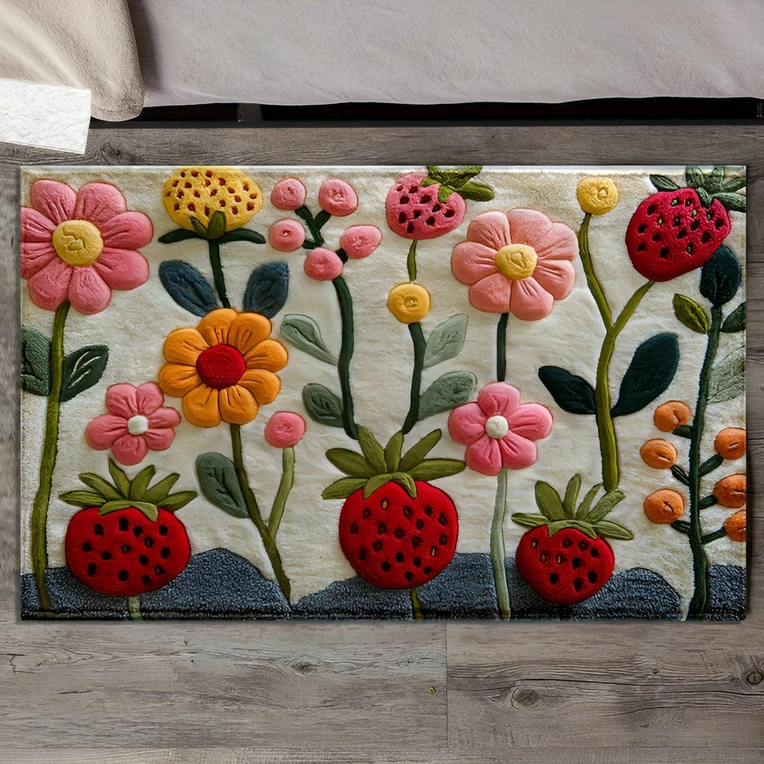 Tapis de sol 3D Florina | Surface douce comme le cachemire | Antidérapant & facile d'entretien | Pour salle de bain & entrée