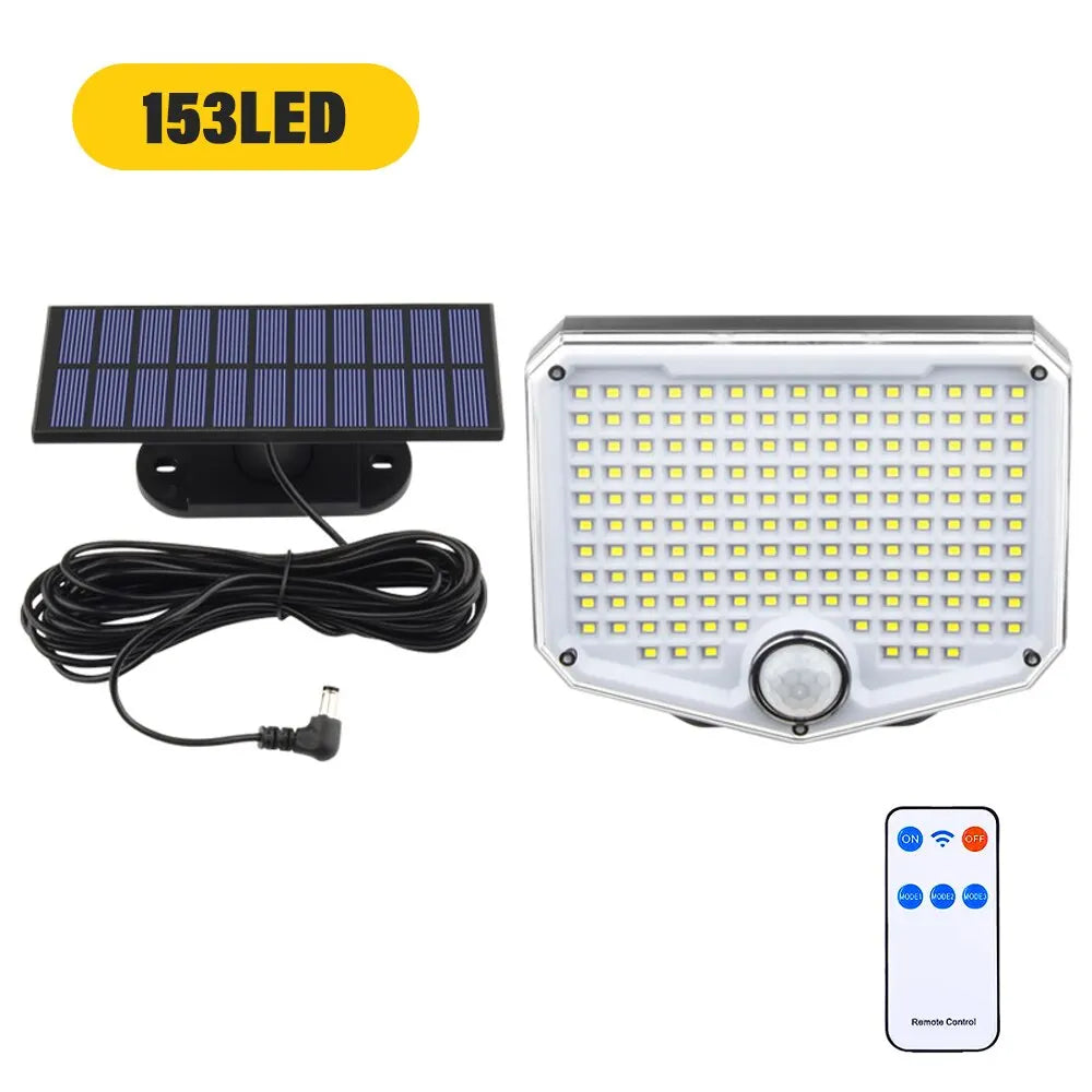 SolarBeam 153 | 270° Superlumineux | Détecteur de mouvement & Télécommande | Étanchéité IP65