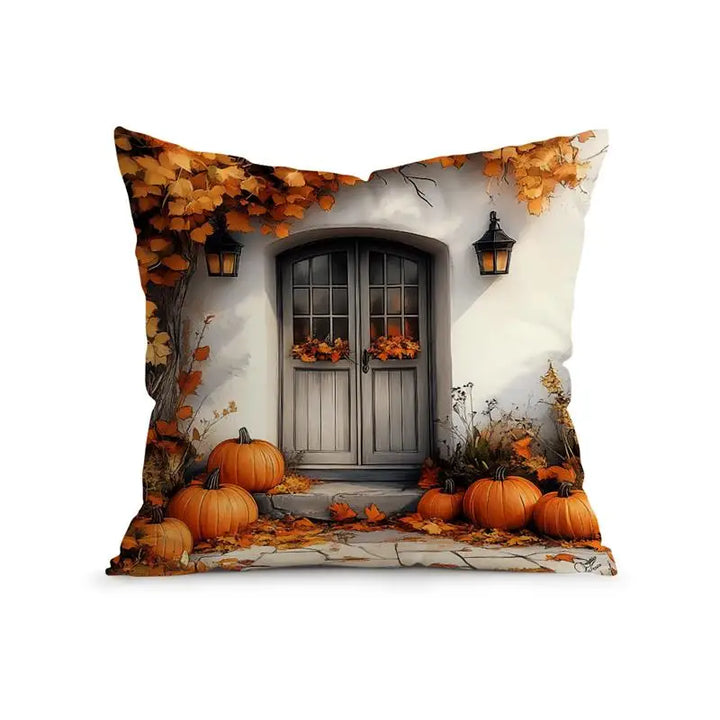 LaubTraum | Housse de coussin décoratif rétro-automne | Accent décoratif pour le canapé | Polyester 45×45 cm