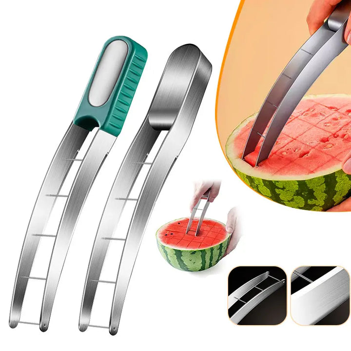 Coupeur de Pastèque Melano CubeCutter | Coupeur de dés en acier inoxydable pour pastèque et fruits | Sûr, ergonomique et rapide