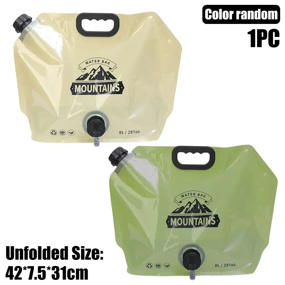 HydraPakx Sac à eau pliable 8 L | Avec poignée et bec verseur | Pour camping, randonnée et activités en plein air