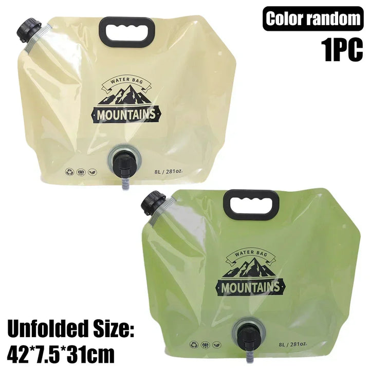 HydraPakx Sac à eau pliable 8 L | Avec poignée et bec verseur | Pour camping, randonnée et activités en plein air