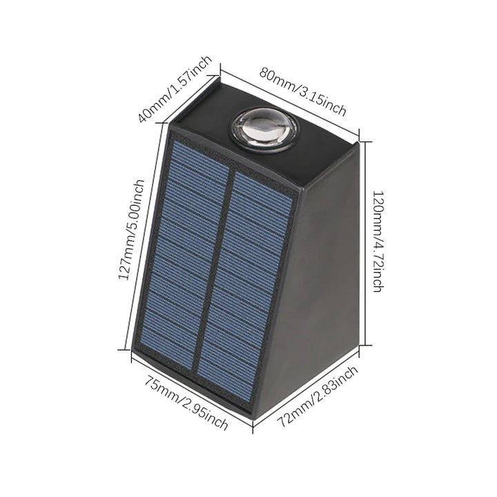 Applique solaire SolarBeam Duo | Lumière vers le haut et vers le bas | Contrôle intelligent de la lumière | Résistante aux intempéries