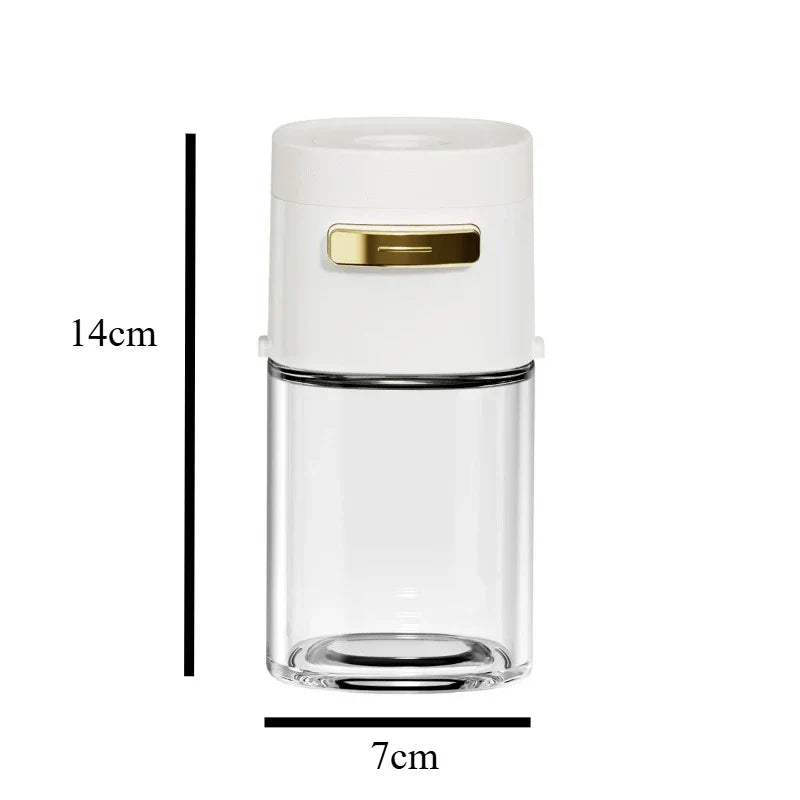 Distributeur de condiments en verre Dosario 180 ml | Fonction doseuse par pression | Salière/Sucrière/Poeivre | Hygiénique & Résistant à la chaleur