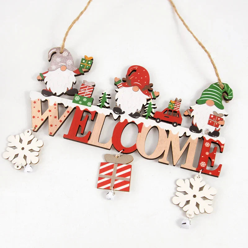 Décoration de Noël Gnome Nordique | Bois | Père Noël fait main | Décoration pour arbre, porte & maison