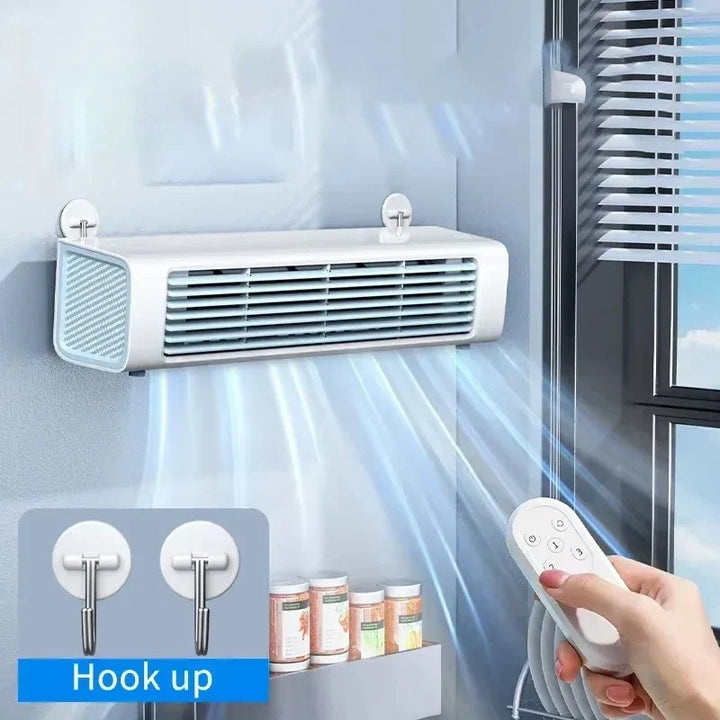 Ventilateur mural AeroSilence FlexFan | Ventilateur USB sans pales avec télécommande | 3 vitesses & mode oscillant | Batterie de 3000 mAh | Silencieux & moderne – pour bureau & maison