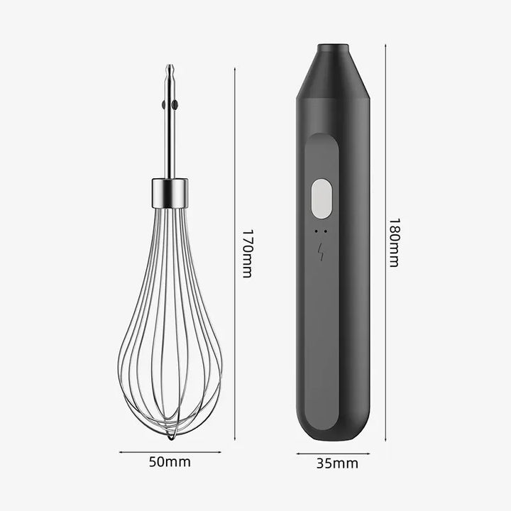 Frothix | Mousseur à lait électrique & batteur à main | Acier inoxydable | Pour café, lait & œufs | Rechargeable & polyvalent