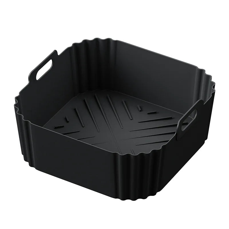 CrispEase | Insert en silicone pour friteuses à air chaud | Réutilisable & Antiadhésif | Ø 22,5 cm | Pour modèles de 5 à 8 QT
