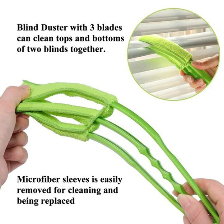 CleanBreeze | Nettoyeur de stores et de grilles de ventilation | Brosse en microfibre avec poignée | 21 × 2,2 cm