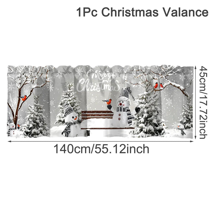 Rideaux courts de Noël NoëlHome | Décoration festive pour fenêtres | 100 % Polyester | Pour cuisine et salle de bain | Collection de Noël 2025