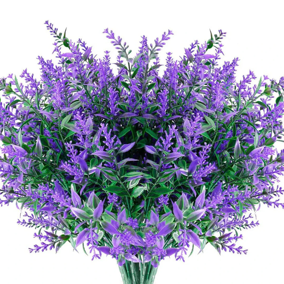 Florabell Ensemble de 12 Lavandes Artificielles | Plantes Artificielles pour Mariages, Vases, Couronnes & Décoration | Pour Intérieur & Extérieur