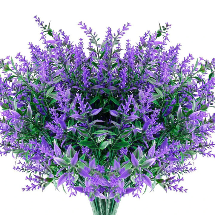 Florabell Ensemble de 12 Lavandes Artificielles | Plantes Artificielles pour Mariages, Vases, Couronnes & Décoration | Pour Intérieur & Extérieur