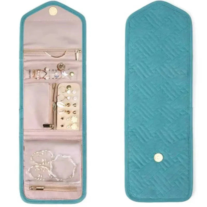 Trousse à bijoux Velmora Roll | Pliable & Gain de place | Pour les voyages & à la maison | Aspect velours en 3 couleurs