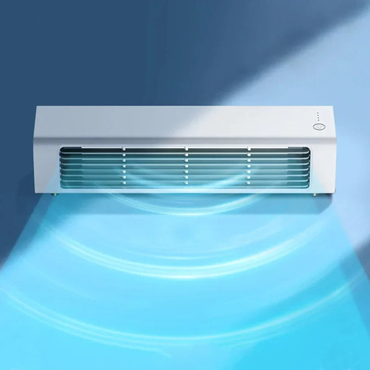Ventilateur mural AeroSilence FlexFan | Ventilateur USB sans pales avec télécommande | 3 vitesses & mode oscillant | Batterie de 3000 mAh | Silencieux & moderne – pour bureau & maison
