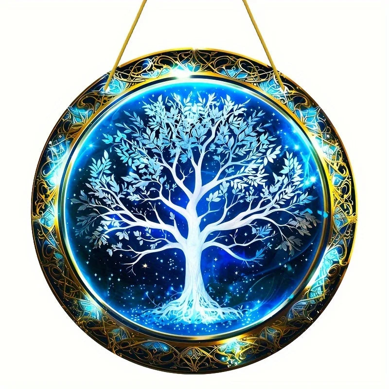 Attrape-Soleil Papillon AureliaLight | Panneau Rond en Acrylique | 15×15 cm / 20×20 cm | Décoration de Fenêtre & Mur