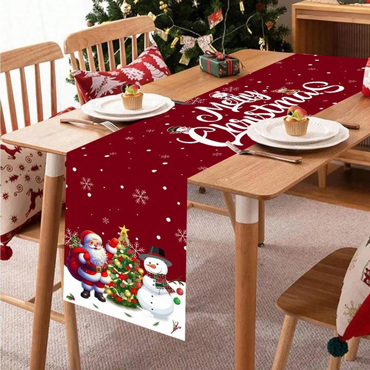 FestiLoom Nappe de Noël | Design « Joyeux Noël » | 100 % Polyester | Décoration festive pour Noël & Nouvel An 2025/2026