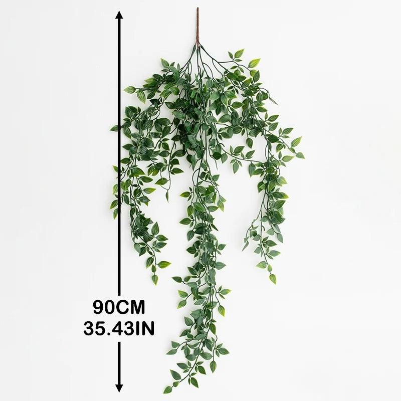 VerduraLine Plante Artificielle Suspendue | Toujours Vert & Sans Entretien | 90 cm Décoration | Design Naturel Frais