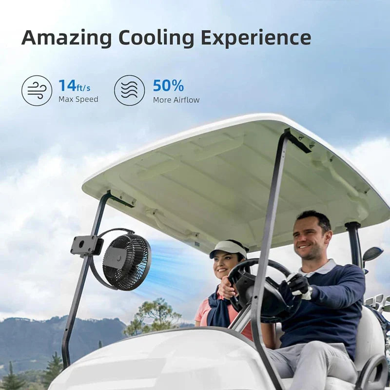Clip-Ventilateur BreeziClip | 8 pouces | Silencieux & Rechargeable | Batterie de 10.000 mAh | Pour poussettes, camping & à la maison