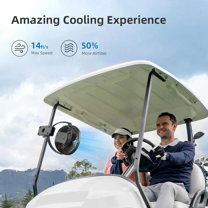 Clip-Ventilateur BreeziClip | 8 pouces | Silencieux & Rechargeable | Batterie de 10.000 mAh | Pour poussettes, camping & à la maison
