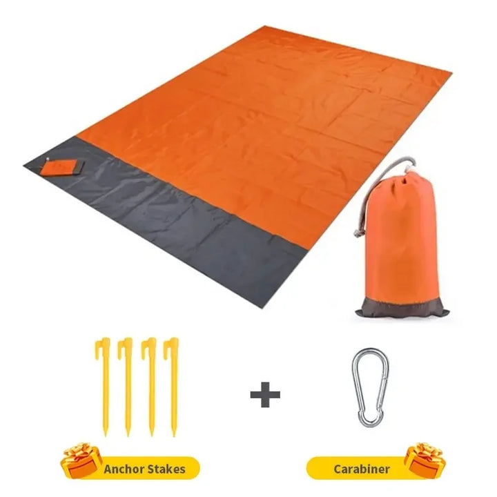 Couverture de Plage AeroLoom | XXL 210x200 cm | Imperméable & Anti-sable | Ultra-légère & Portable