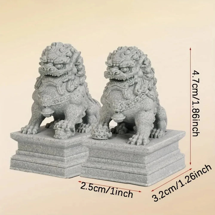 LioraGuard | Figurines de Lions Gardiens | Décoration Feng Shui Chinoise | Protection & Harmonie pour la Maison et le Bureau