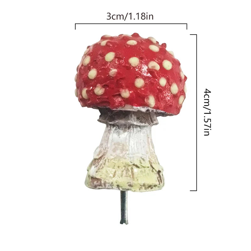 Figurine Mini-Champignon Lumiora GlowShrooms | Ensemble de 3 Décorations de Jardin en Résine | Brille dans le Noir | Pour Jardins de Fées, Plantes en Pot & Paysages DIY