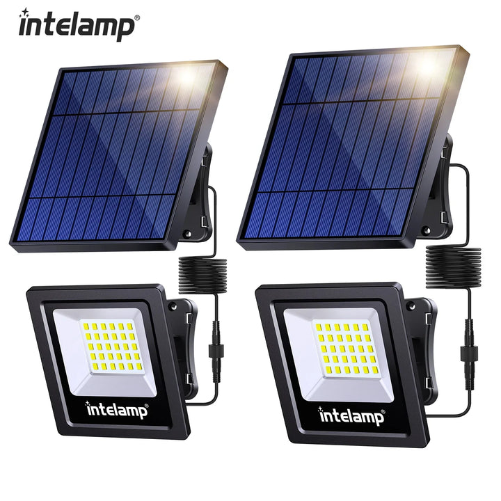 Projecteur LED Solaire de Sécurité LumiSecure Duo | Ensemble de 2 | 1200LM Ultra Lumineux | Étanche IP65 | Jardin, Cour & Terrasse