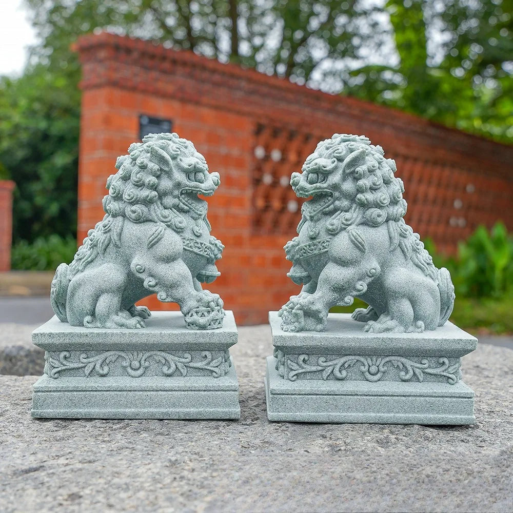 LioraGuard | Figurines de Lions Gardiens | Décoration Feng Shui Chinoise | Protection & Harmonie pour la Maison et le Bureau