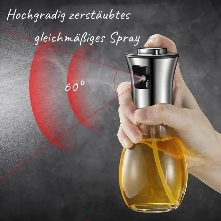 CulinaMist Pro  Pulvérisateur d'huile 200 ml | Brume fine & buse améliorée | Pour huile, vinaigre & jus de citron | Acier inoxydable & verre