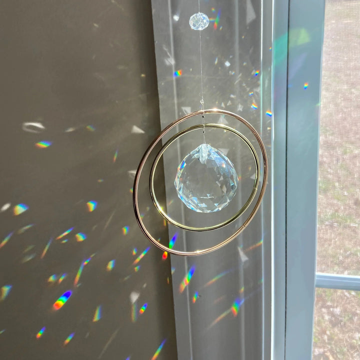 Attrape-soleil LumiAmor | Pendentif en cristal avec effet arc-en-ciel | Cadeau romantique avec message
