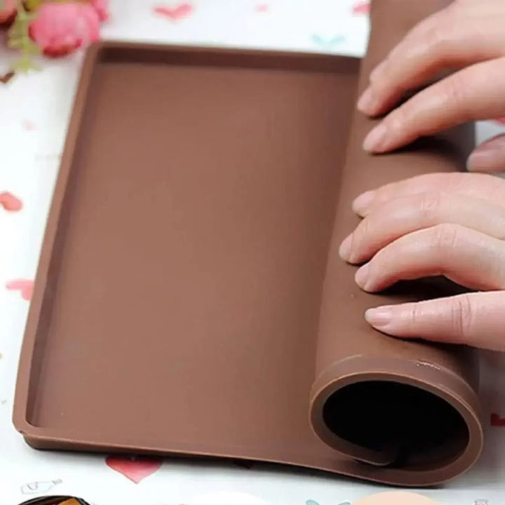RollFlex™ Tapis de cuisson en silicone | Multifonctionnel & Résistant à la chaleur | Pour rouleaux de biscuit, Swiss Roll, fondant & plus