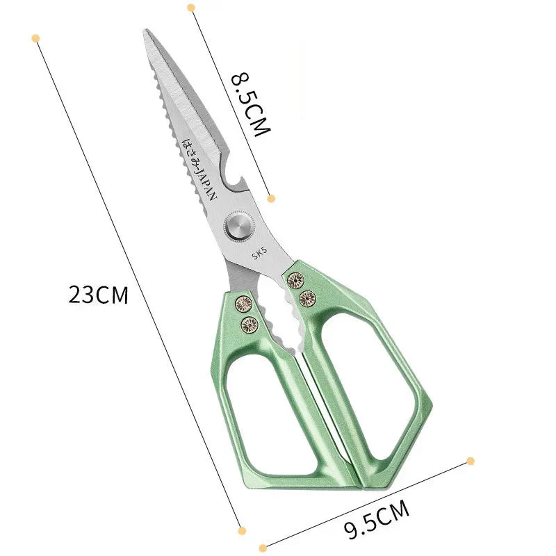 Ciseaux de cuisine multifonctionnels | Acier inoxydable SK5 | Pour viande, poisson & légumes | Poignée ergonomique