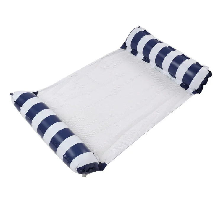 AQUAVIVA Hamac flottant gonflable | 130×70 cm | Chaise longue de piscine pliable avec dossier | Lit flottant pour piscine, plage & vacances