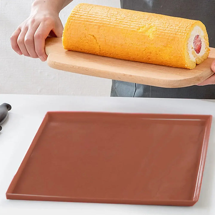 RollFlex™ Tapis de cuisson en silicone | Multifonctionnel & Résistant à la chaleur | Pour rouleaux de biscuit, Swiss Roll, fondant & plus