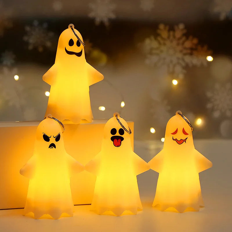 FrightLight Lampe Suspendue Halloween | LED Fantôme & Citrouille Lanterne | Décoration Effrayante et Belle