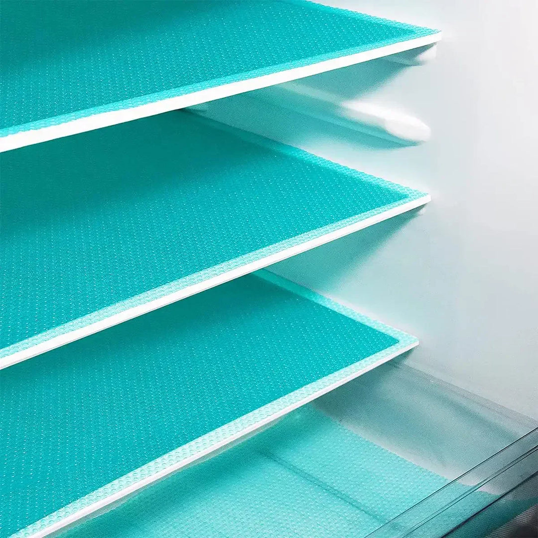 Set de 4 Tapis de Réfrigérateur FridgeGuard | Matériau EVA | Lavable, Résistant aux Moisissures & Anti-Huile | Pour Réfrigérateur, Tiroirs & Étagères