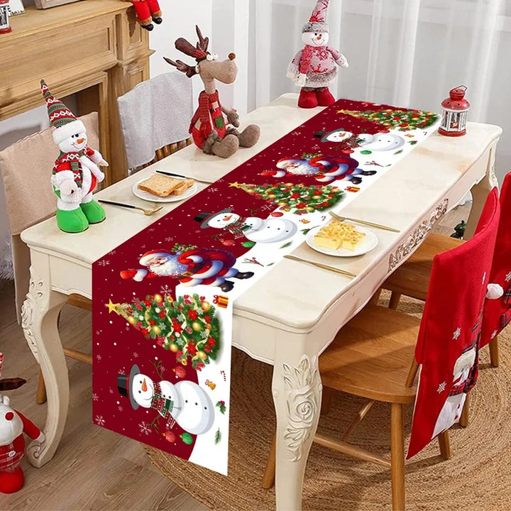 Chemin de table de Noël Festivia | 180×35 cm | Élégant & Festif | Décoration de table pour Noël & Nouvel An 2025/2026