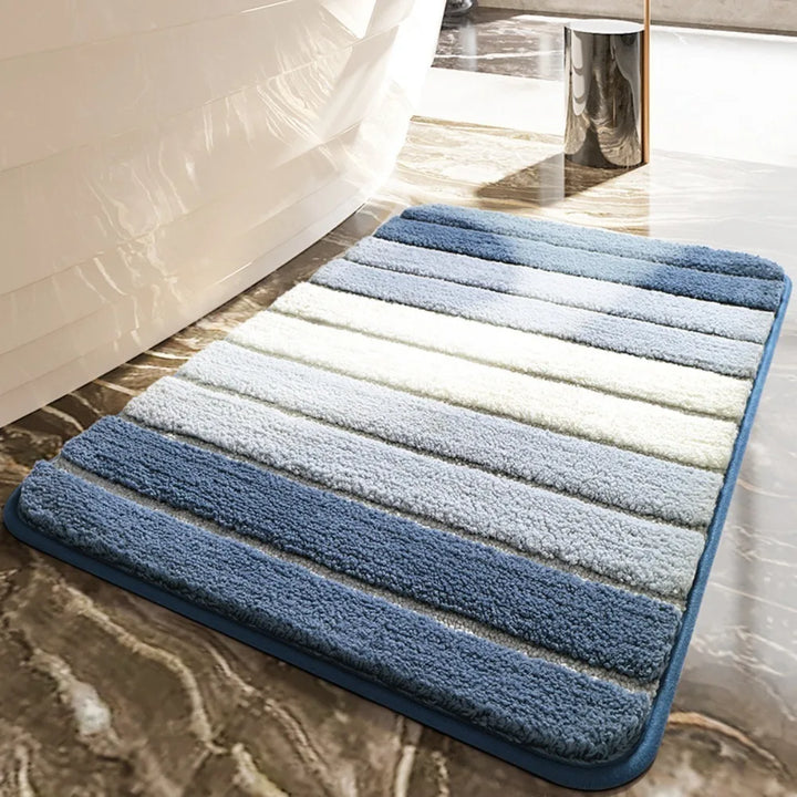 AquaLoom Tapis de Bain | Rayé | Doux & Antidérapant | 40 x 60 cm | Plusieurs Couleurs