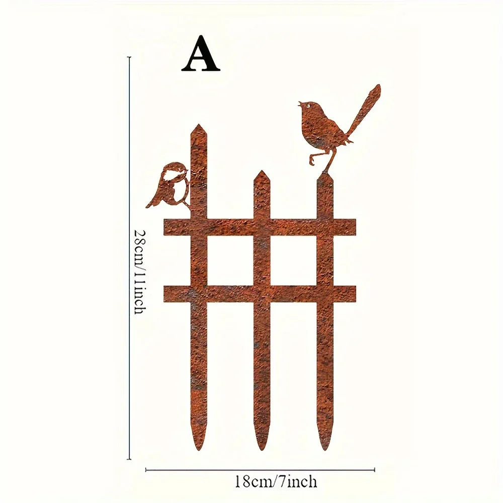 Rustivalo Métal-Jardin Oiseau | Élément de décoration de jardin rustique | Charmant & résistant aux intempéries | Idée cadeau pour les amoureux du jardin